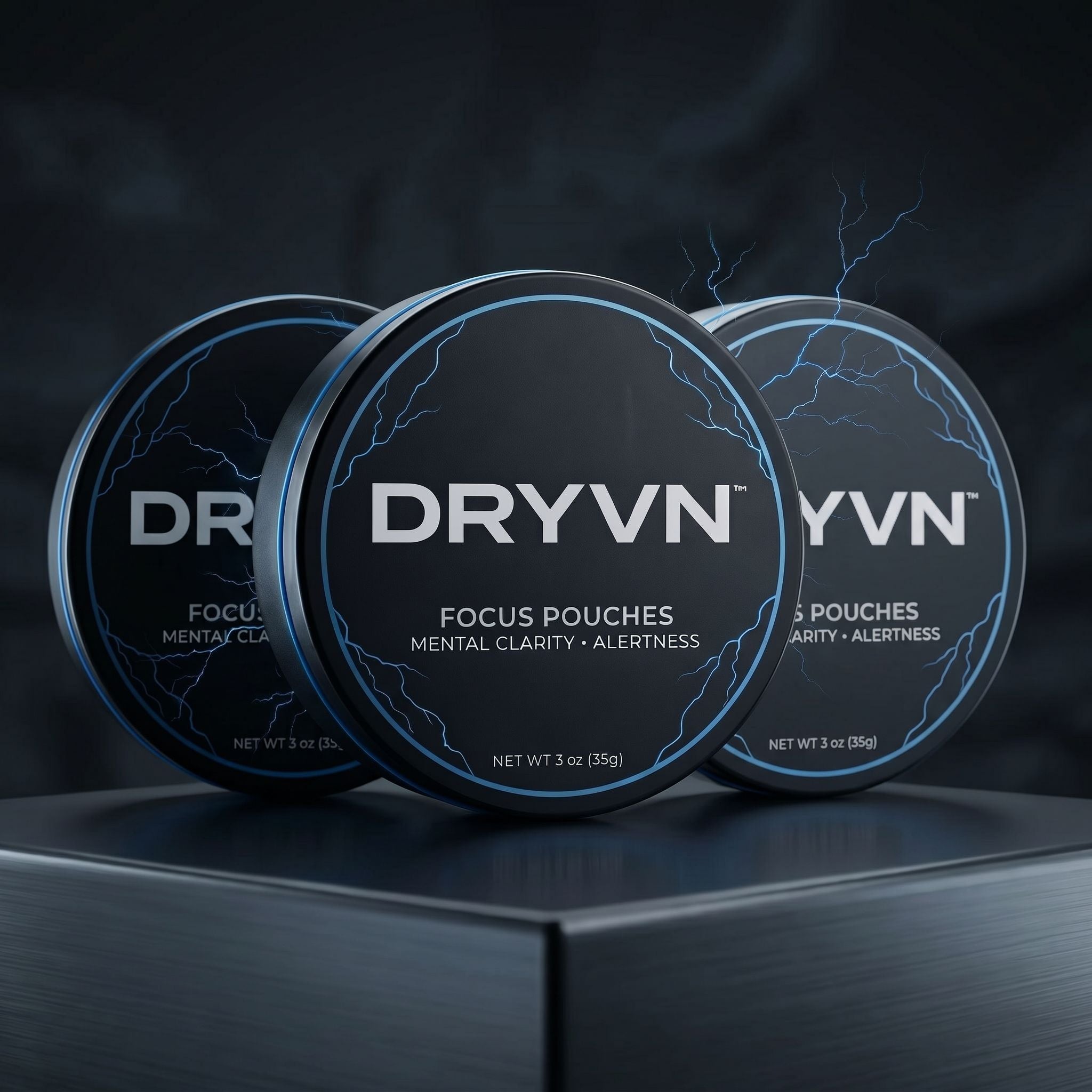 DRYVN nootropic pouches - zero crash zero addiction - locked in focus for men